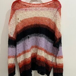 Kimchi Blue Alissa Distressed Pullover Sweater - Small